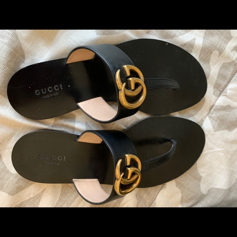 Gucci marmont GG thong - black 37
